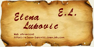 Elena Lupović vizit kartica